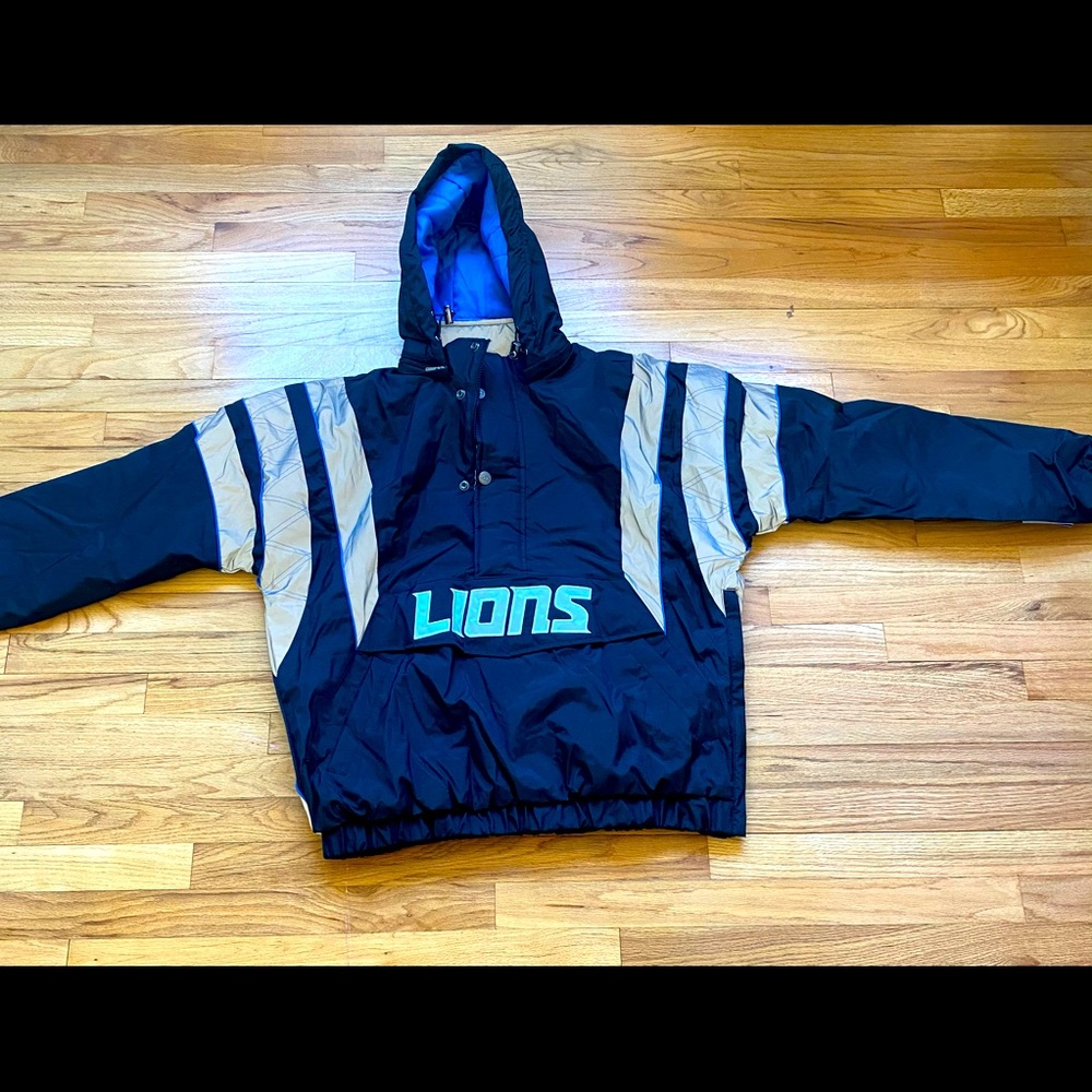 Lions half-button bomber jacket